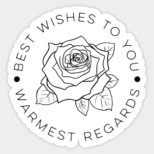 Best Wishes To You Warmest Regards Sticker